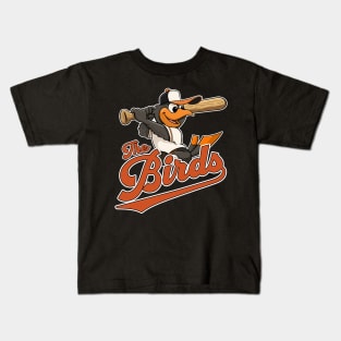 The Oriole Birds Baseball Mascot Kids T-Shirt